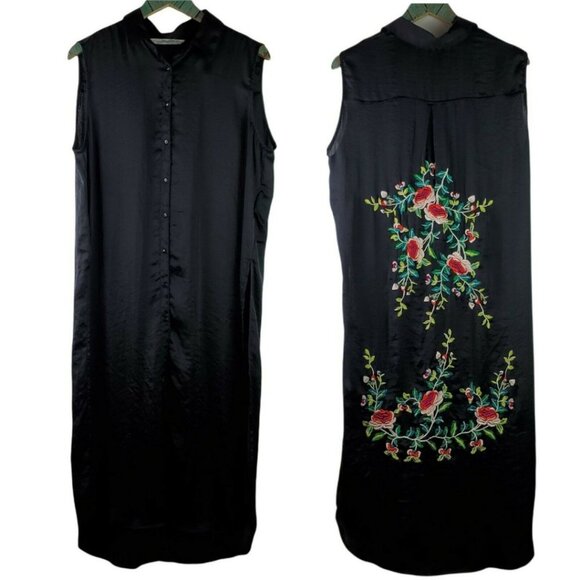 Zara Woman Embroidered Button-up Tunic- Sz S - Picture 2 of 9